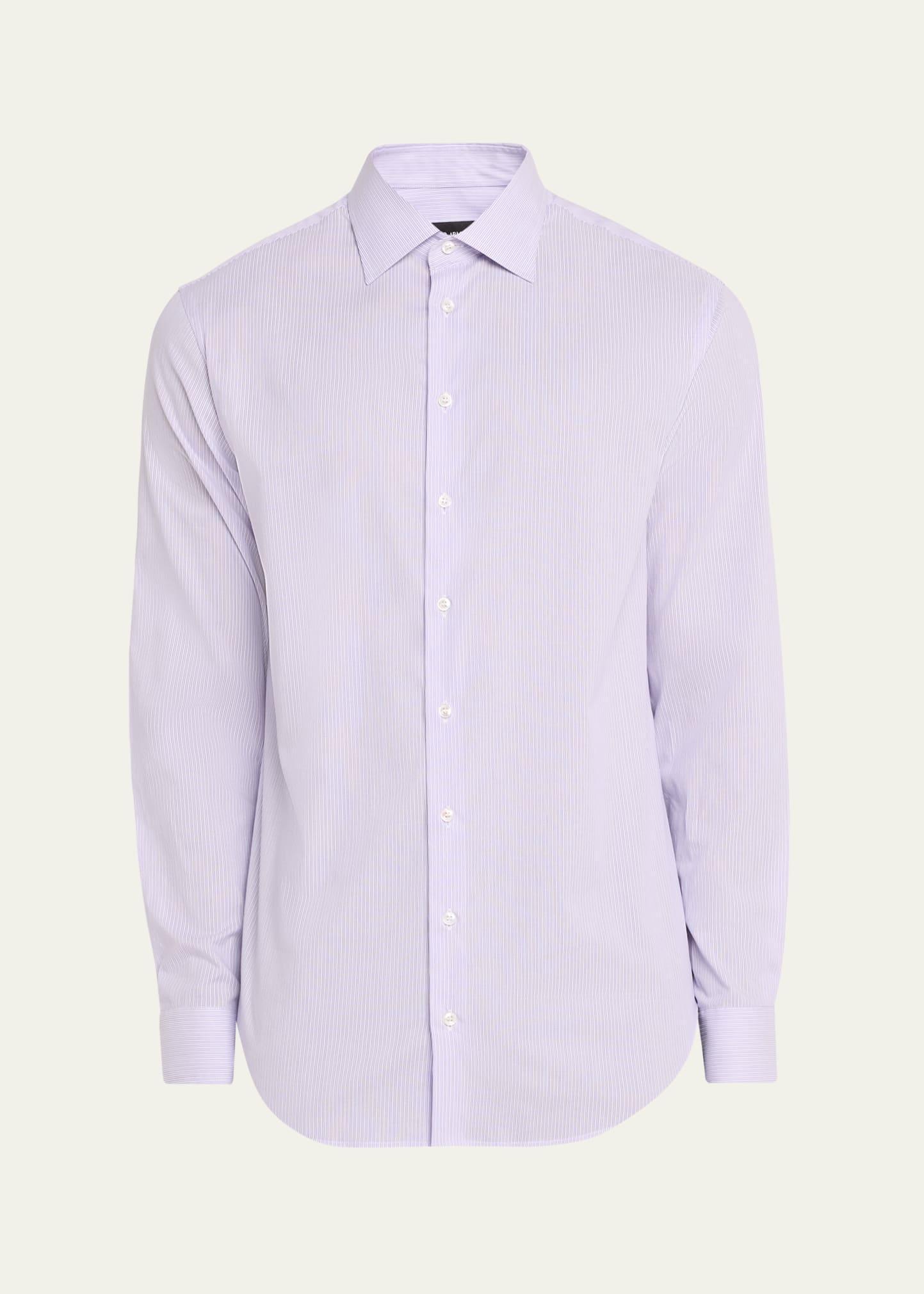 Mens Woven Stripe Cotton Shirt Product Image