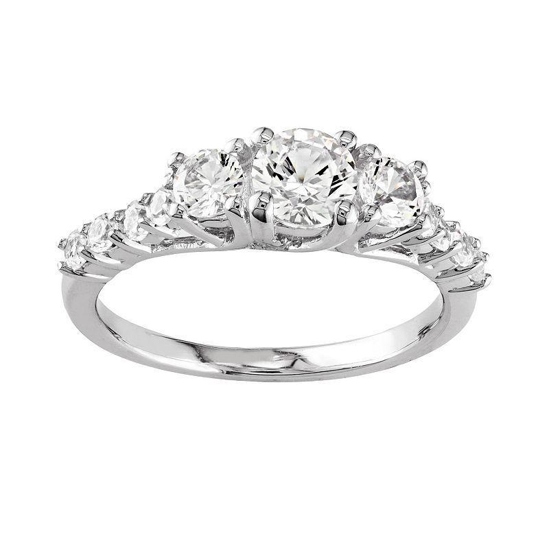 Stella Grace Sterling Silver Lab-Created White Sapphire Ring, Womens Product Image