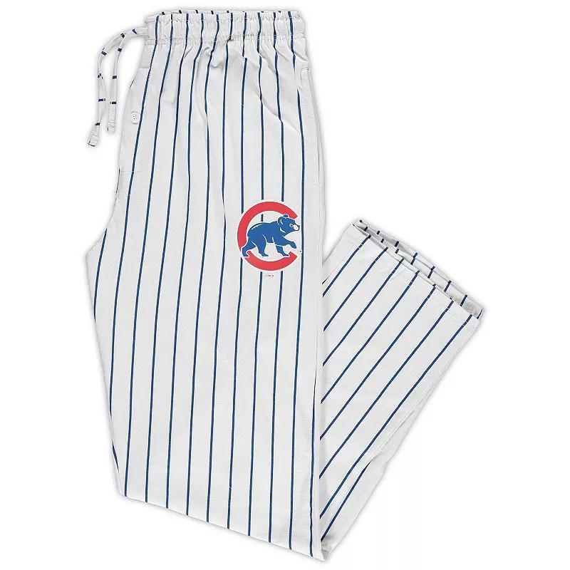 Mens Concepts Sport /Royal Chicago Cubs Big & Tall Pinstripe Sleep Pants Product Image