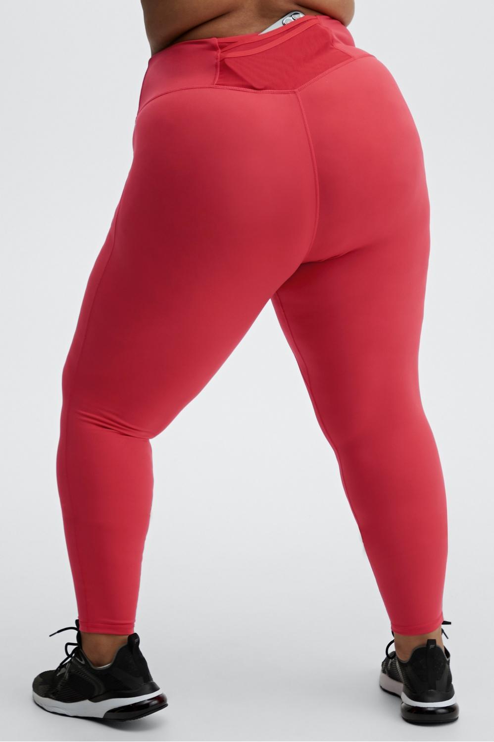 Fabletics Trinity High-Waisted Pocket Legging Womens red Size XS product image