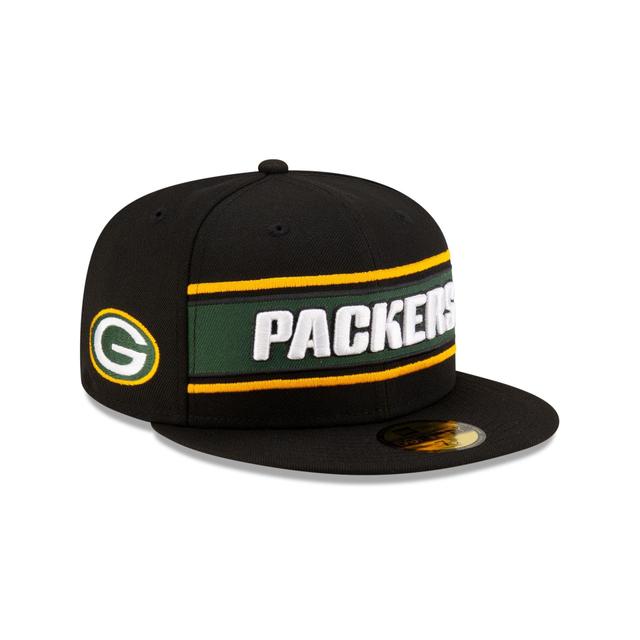 Green Bay Packers 2024 Sideline Black 59FIFTY Fitted Hat Male Product Image