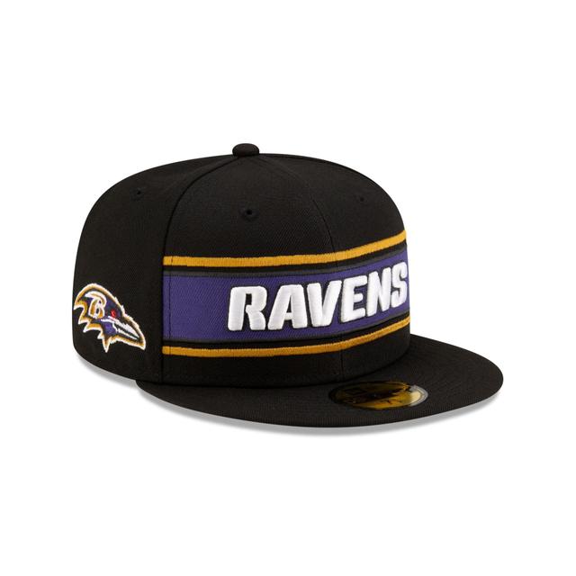 Baltimore Ravens 2024 Sideline Black 59FIFTY Fitted Hat Male Product Image