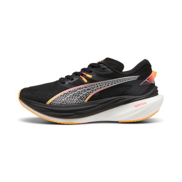 PUMA Deviate NITROâ¢ 3 Women's Running Shoes in Black/Sunset Glow/Sun Stream Product Image