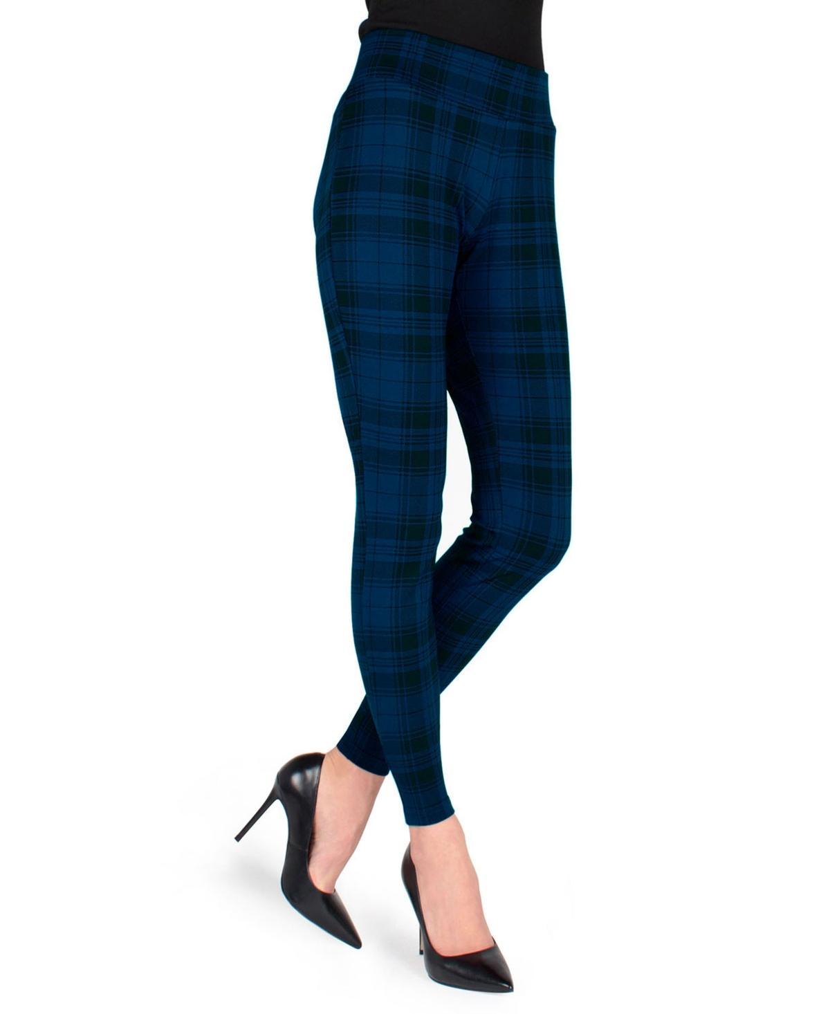 Tartan Shaping Womens Leggings - Black Product Image