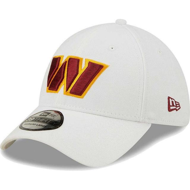 Mens New Era White Washington Commanders Iced II 39THIRTY Flex Hat Product Image