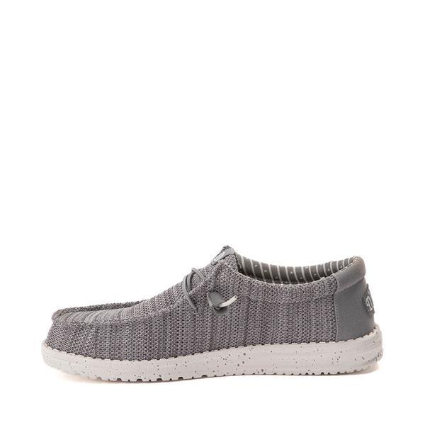 Mens HEYDUDE Wally Stretch Casual Shoe - Grey Product Image