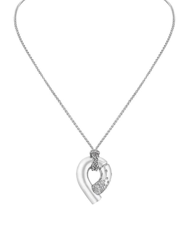 Womens Oera 18K White Gold & Diamond Necklace Product Image