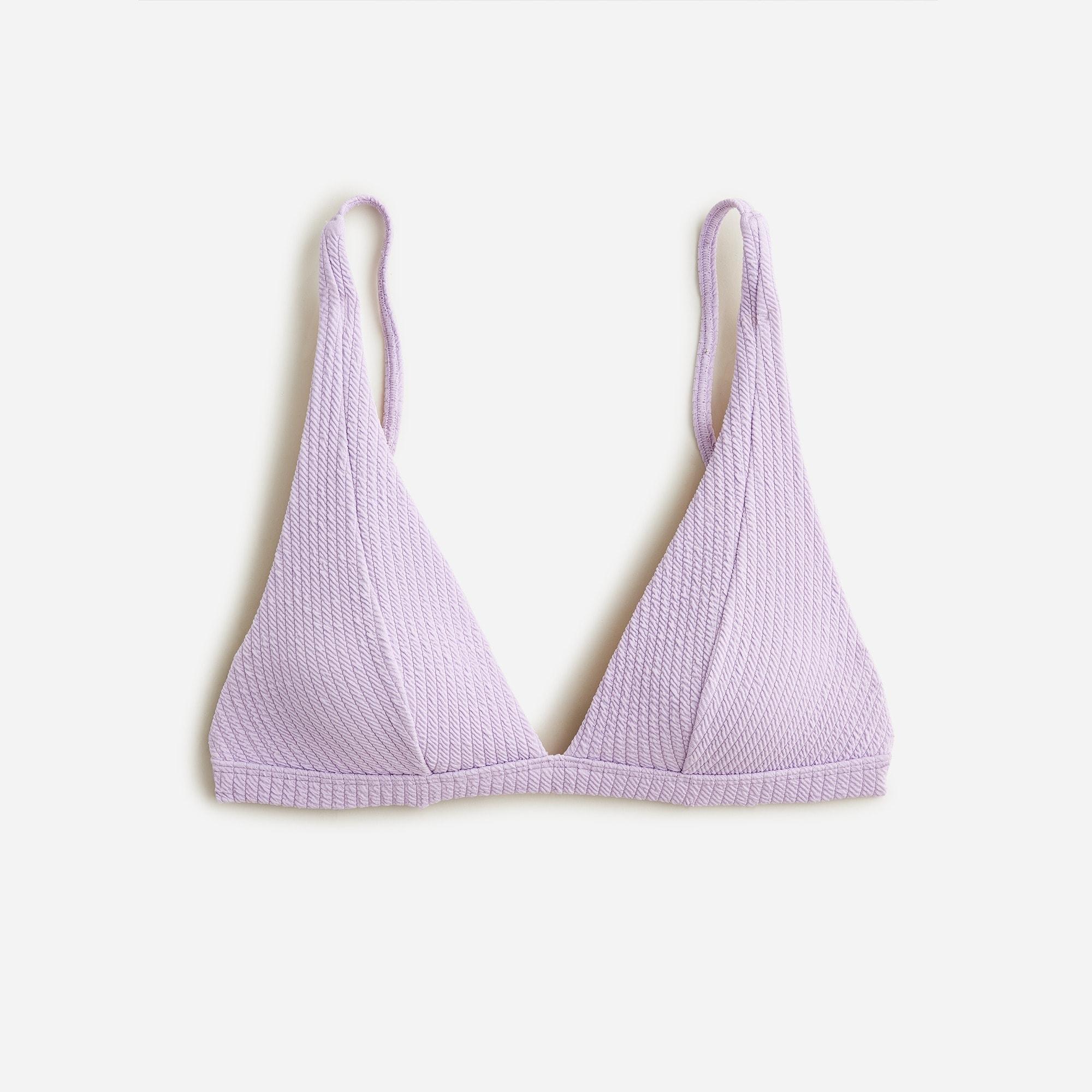 Textured plunge bikini top Product Image