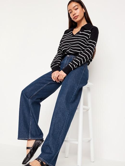 Mid-Rise Wide-Leg Jeans Product Image