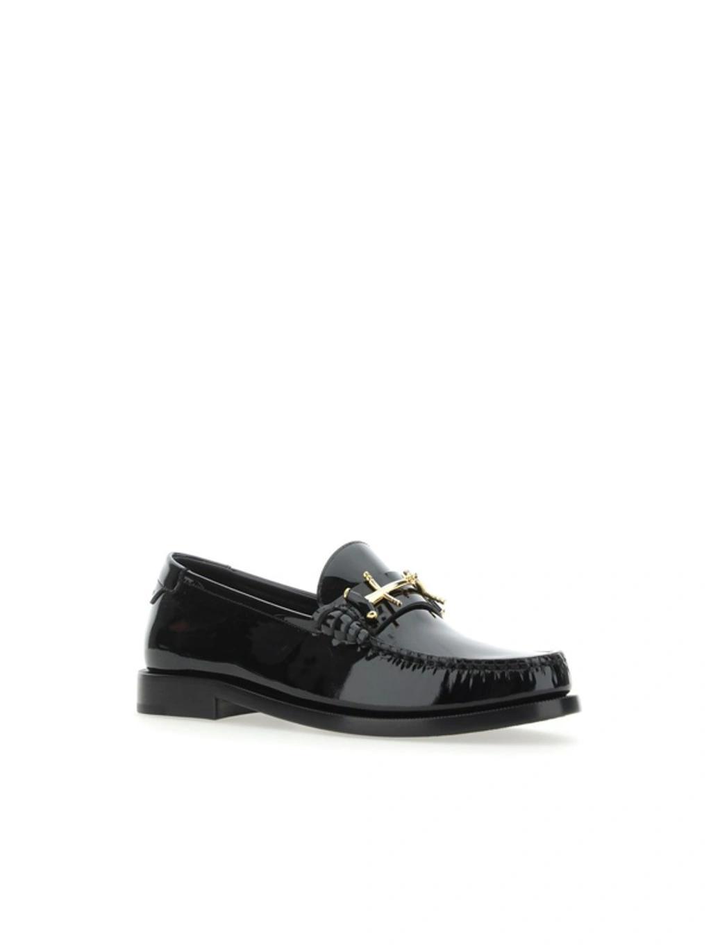 SAINT LAURENT Le Loafer Patent Leather Loafers In Black Product Image