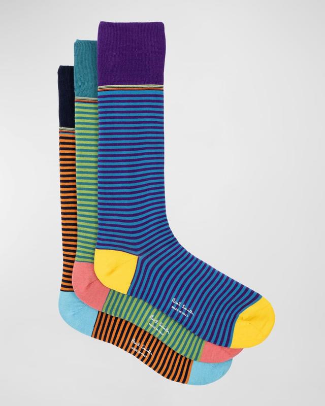 Mens 3-Pack Stripe Crew Socks Product Image