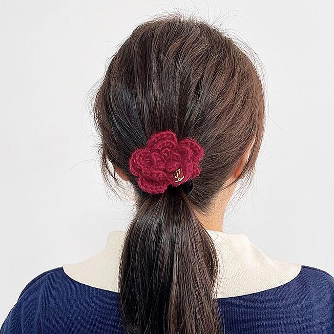 Crochet Flower Hair Tie Product Image