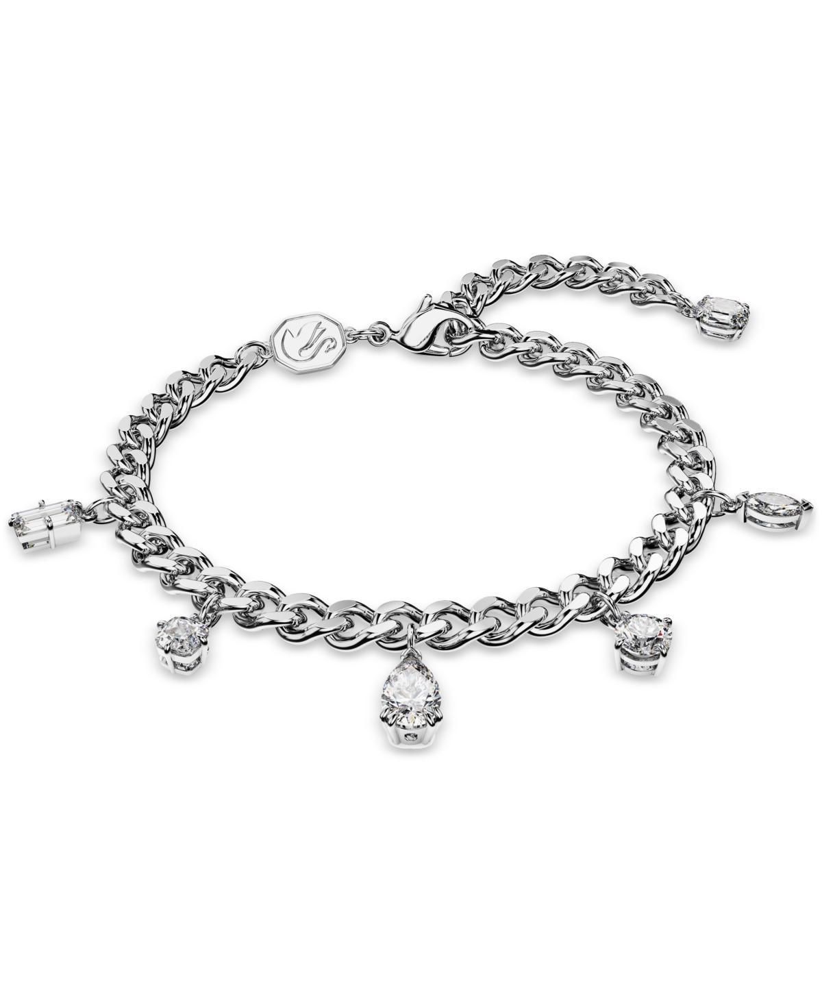 Womens Dextera Rhodium-Plated & Crystal Convertible Mixed Cuts Bracelet & Anklet Product Image