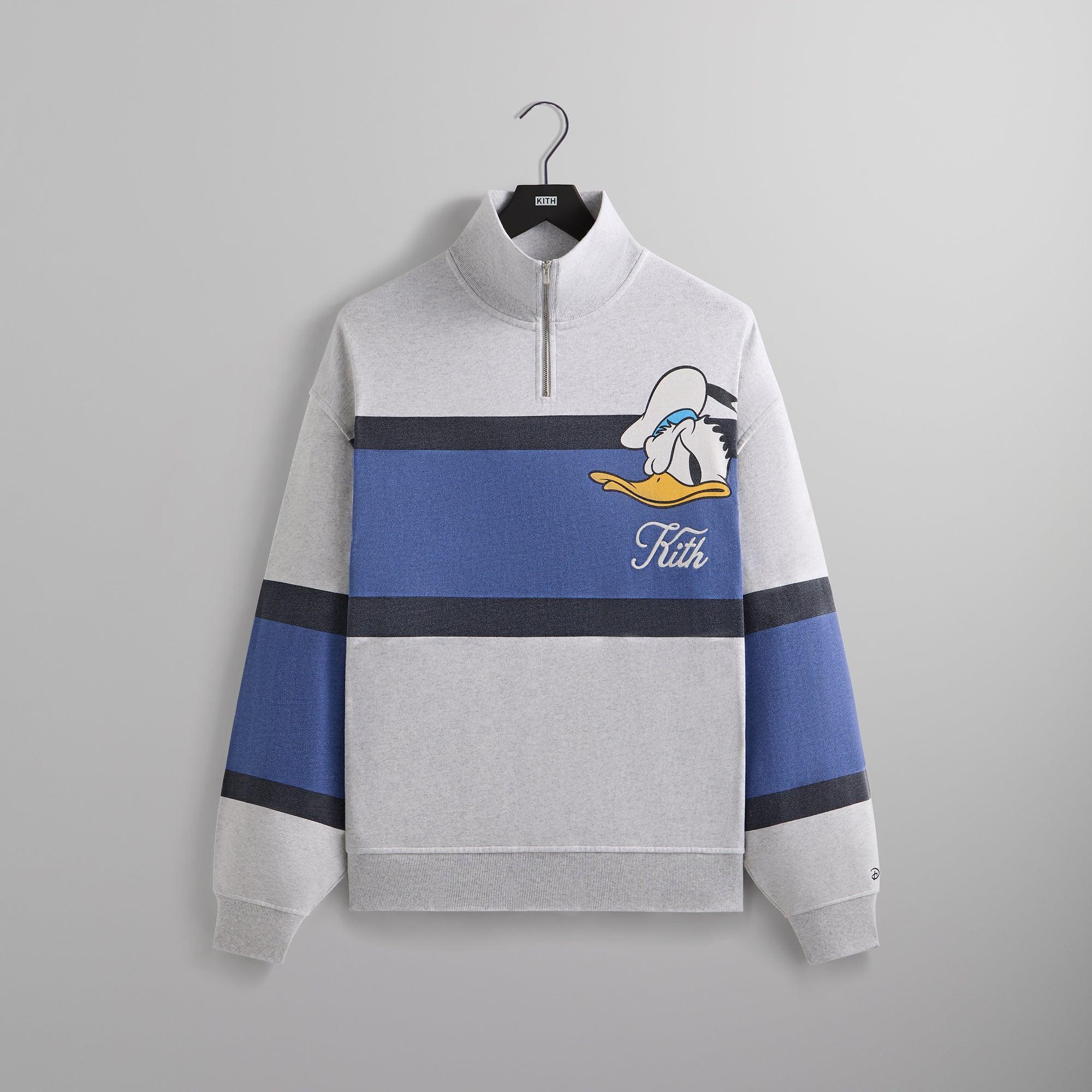 Disney | Kith for Donald Duck Quarter Zip Fleece Wyona Sweatshirt - Light Heather Grey Male Product Image