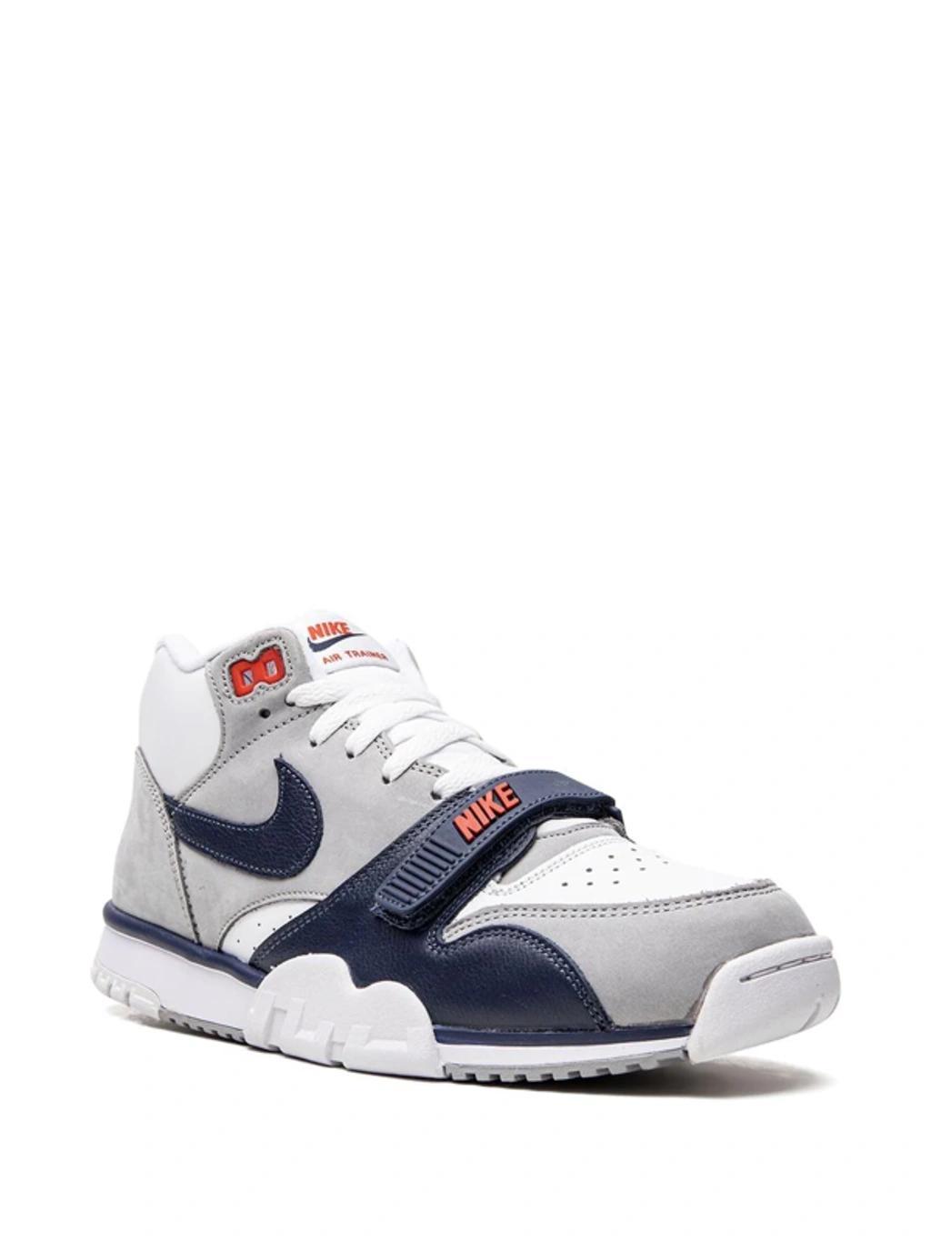 Air Trainer 1 Leather High-top Trainers In Grey Product Image