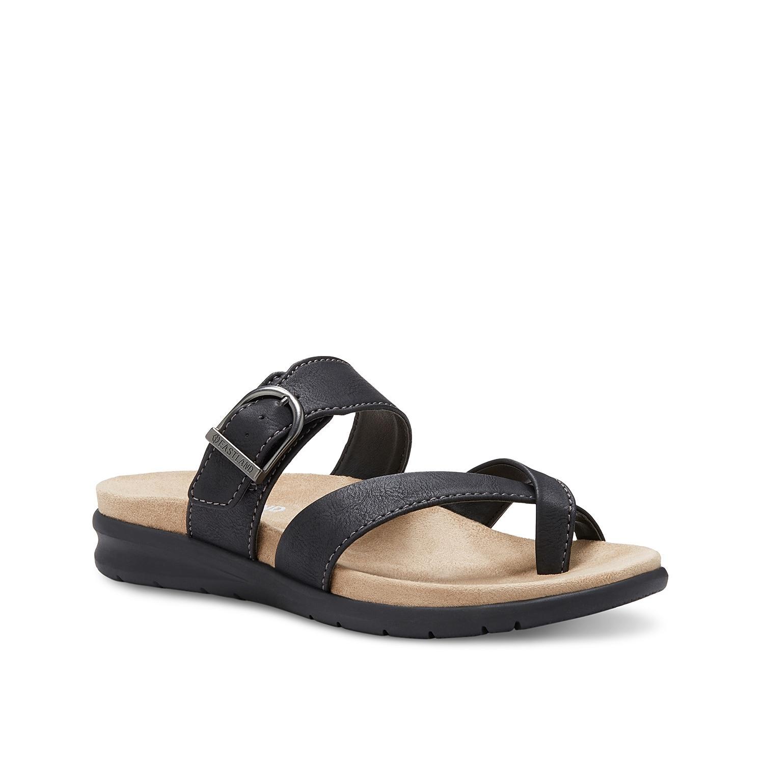 Eastland Sienna Womens Slide Sandals Light Grey Product Image