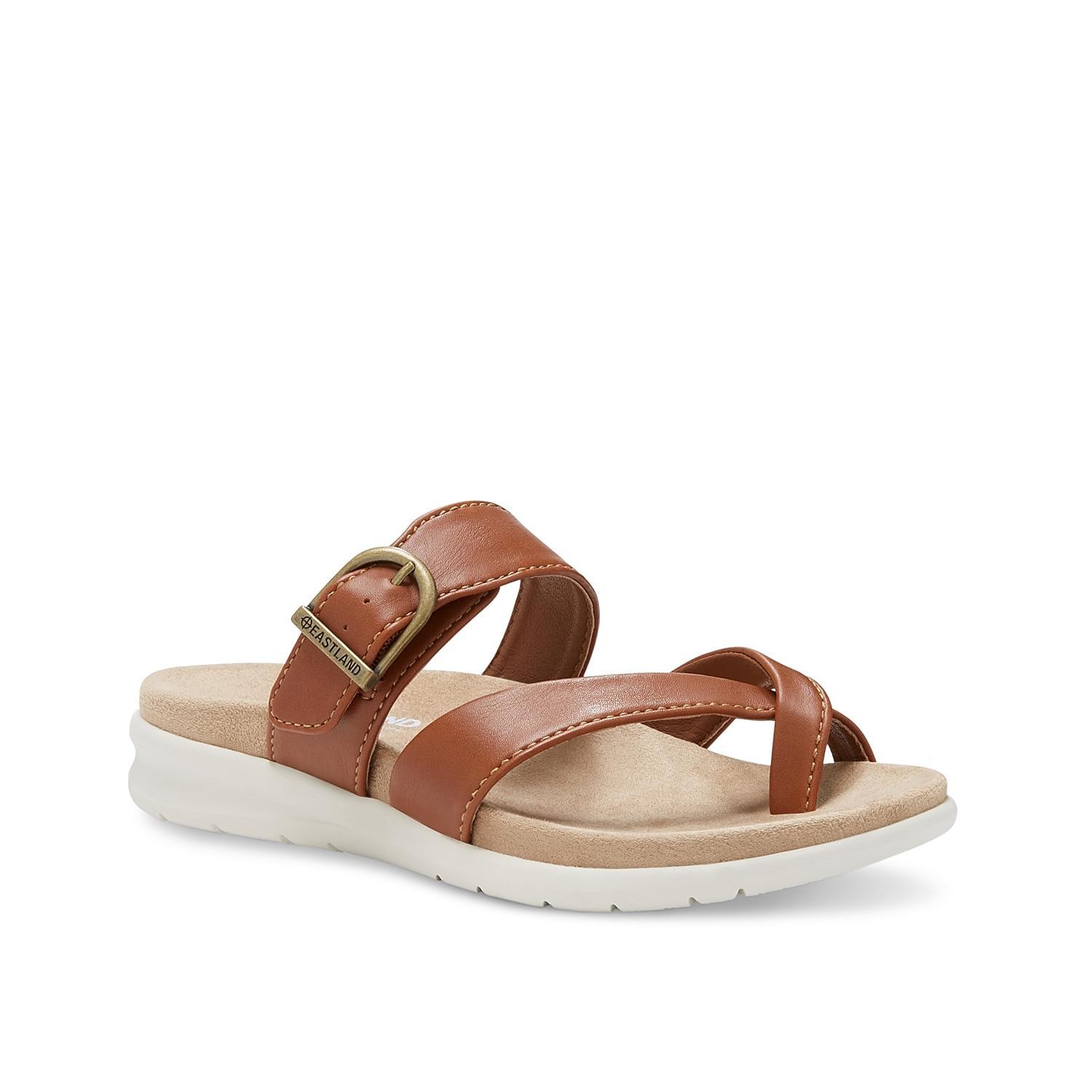 Eastland Sienna Womens Slide Sandals Light Grey Product Image