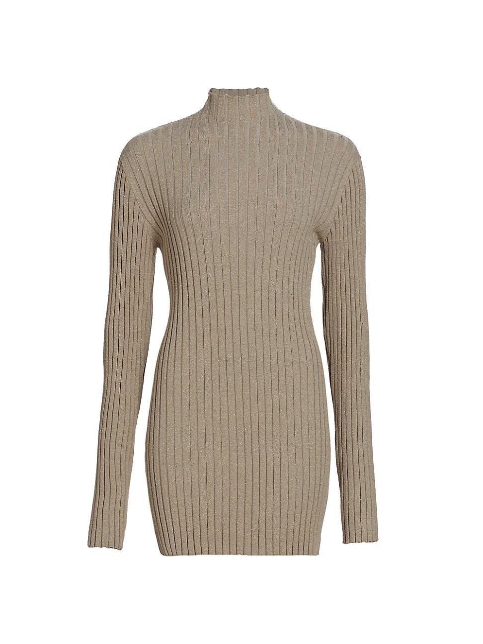 Womens Deidree Silk Rib-Knit Sweaterdress Product Image