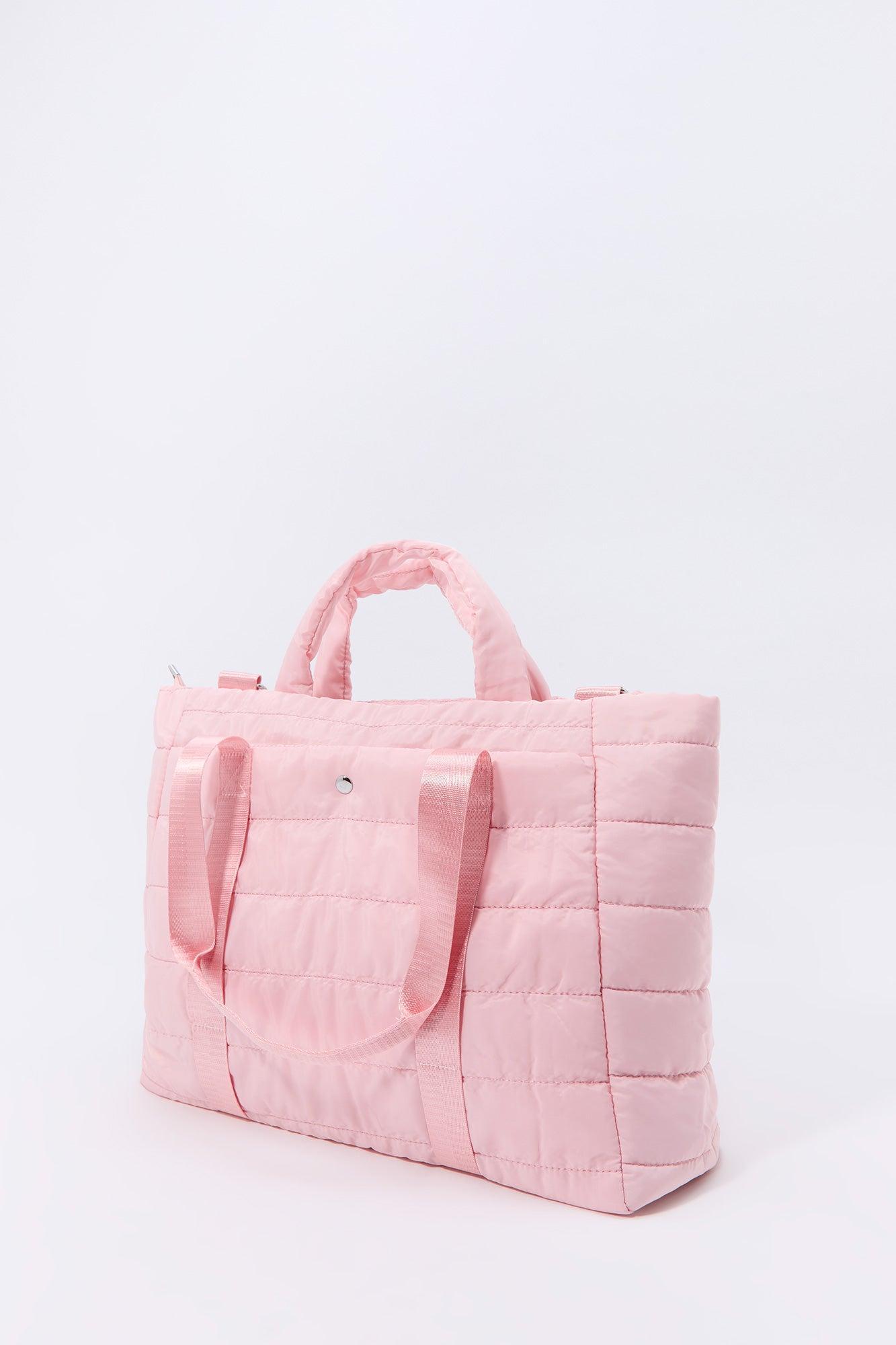 Quilted Nylon Tote Bag Female Product Image