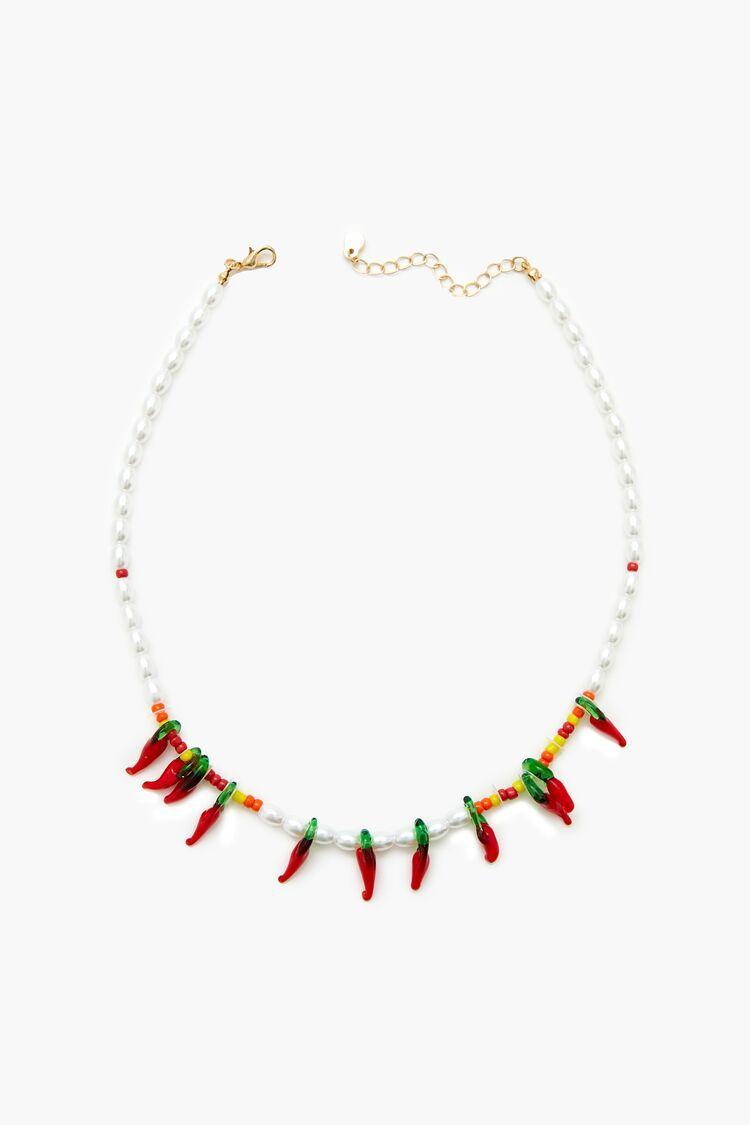 Beaded Chili Pepper Necklace | Forever 21 Product Image