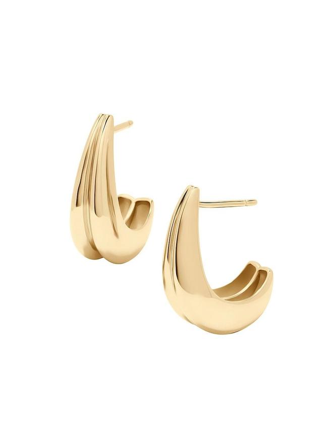 Womens Thea 14K-Gold Vermeil Hoop Earrings Product Image