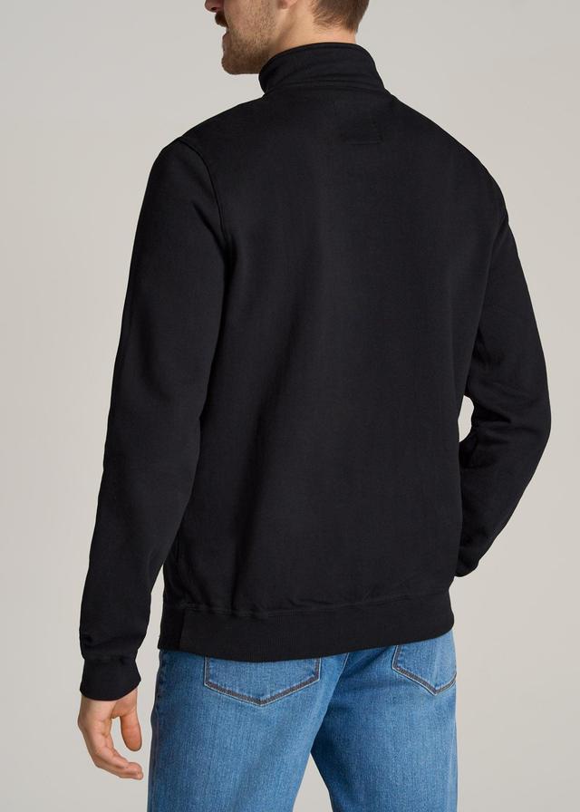 Wearever Fleece Quarter-Zip Tall Men's Sweatshirt in Black Product Image