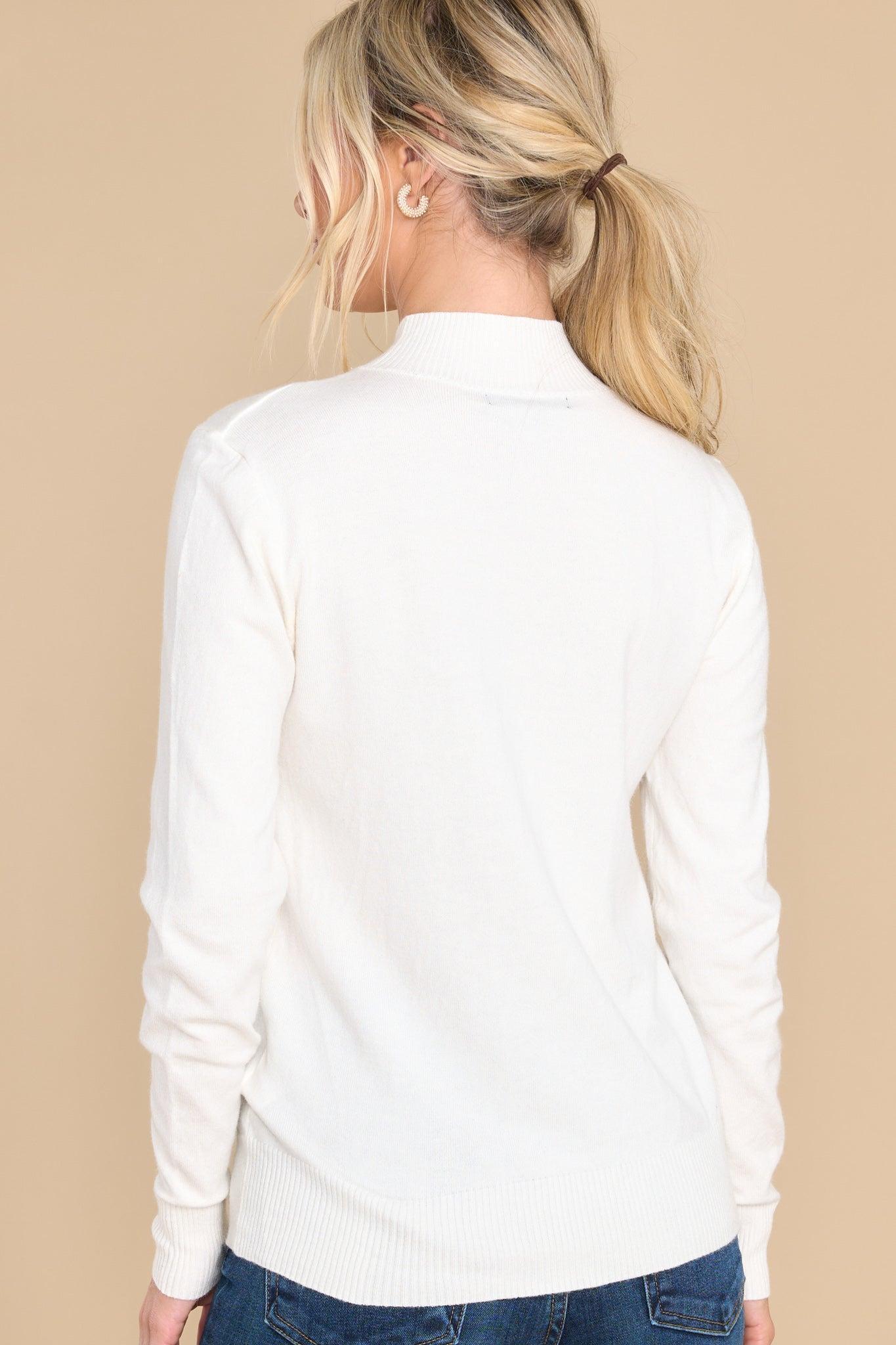 Take Care Of Yourself Ivory Sweater Product Image