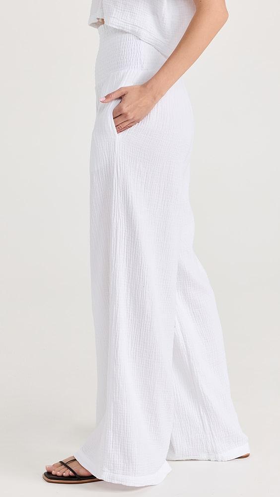 MONROW Gauze Smocked Flare Pants | Shopbop Product Image