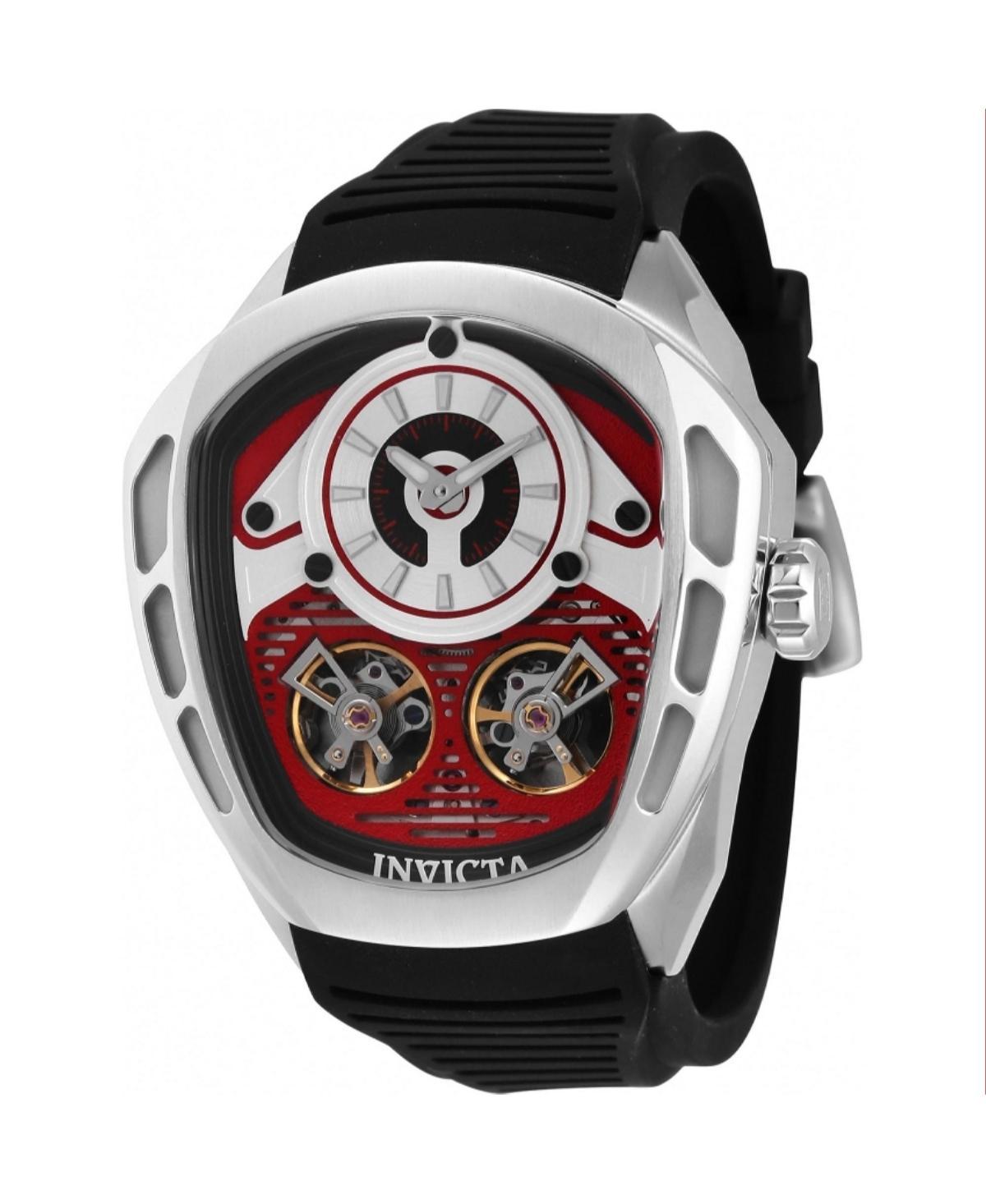 Invicta Mens 43862 Akula Automatic Multifunction Black, Silver, Red Dial Watch - Black Product Image