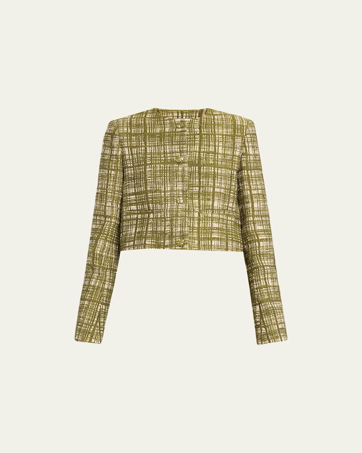 Womens Tweed Cropped Jacket Product Image