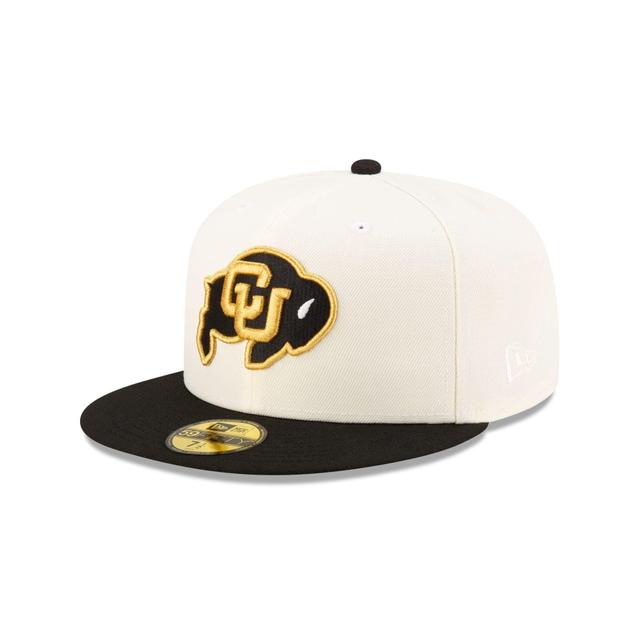 Colorado Buffaloes White 59FIFTY Fitted Hat Male Product Image