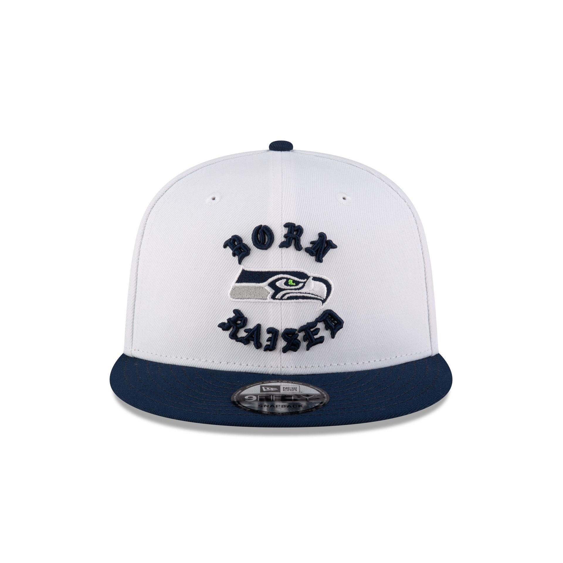 Born x Raised Seattle Seahawks White 9FIFTY Snapback Male Product Image