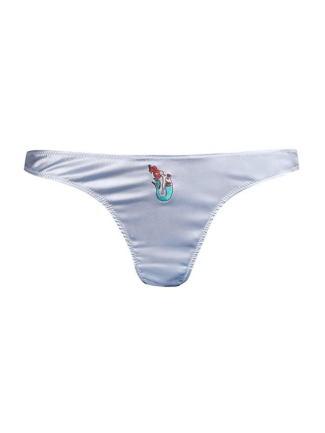 Womens Zodiac Embroidery Thong Product Image