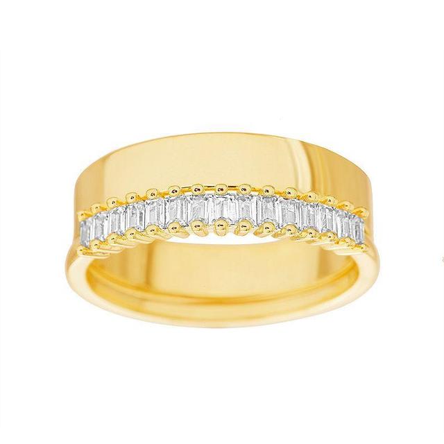 Paige Harper 14k Gold Over Recycled Brass Cubic Zirconia 2-Piece Rings Set, Womens White Product Image