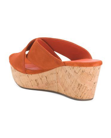 Suede Wendy Platform Wedge Sandals for Women Product Image