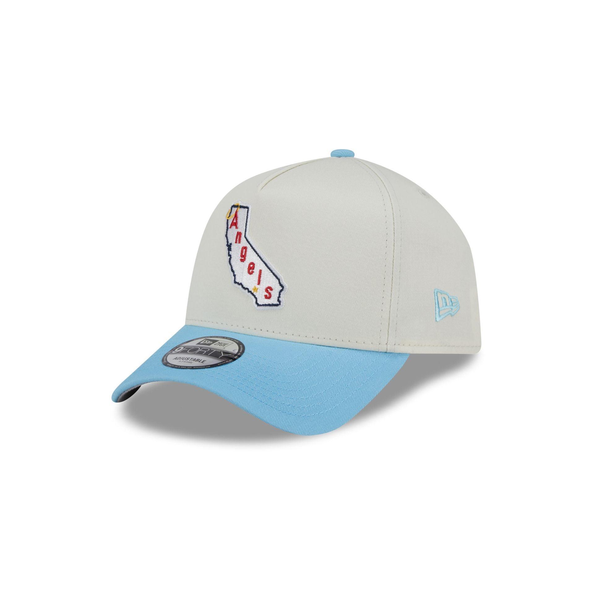 Los Angeles Angels Chrome White 9FORTY A-Frame Snapback Hat Male Product Image