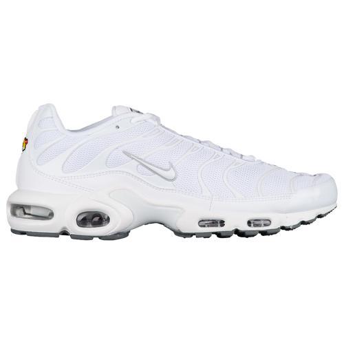 Nike Mens Air Max Plus - Running Shoes White/Black/Cool Grey Product Image