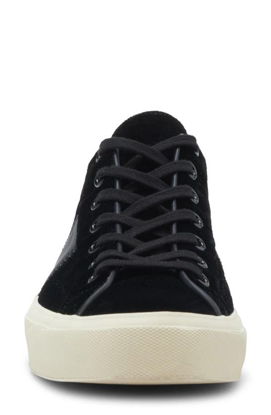 Low Velvet Sneakers In Black Product Image