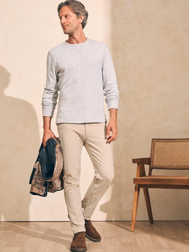 Sunwashed Slub Crew - Light Grey Heather Male Product Image