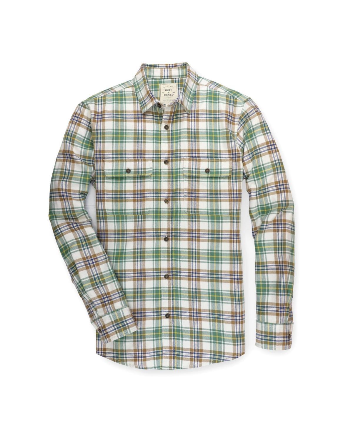 Hope & Henry Mens Organic Cotton Long Sleeve Brushed Flannel Button Down Shirt product image