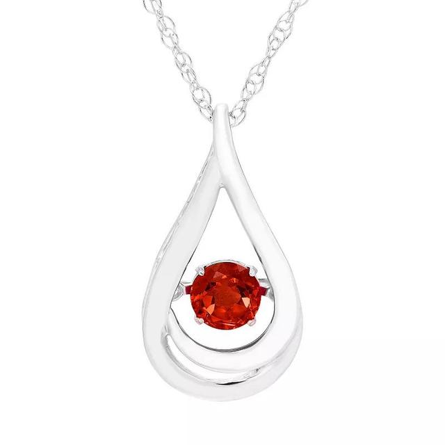 Boston Bay Diamonds Sterling Silver Brilliance-in-Motion Lab-Grown Alexandrite Teardrop Pendant Necklace, Womens Product Image