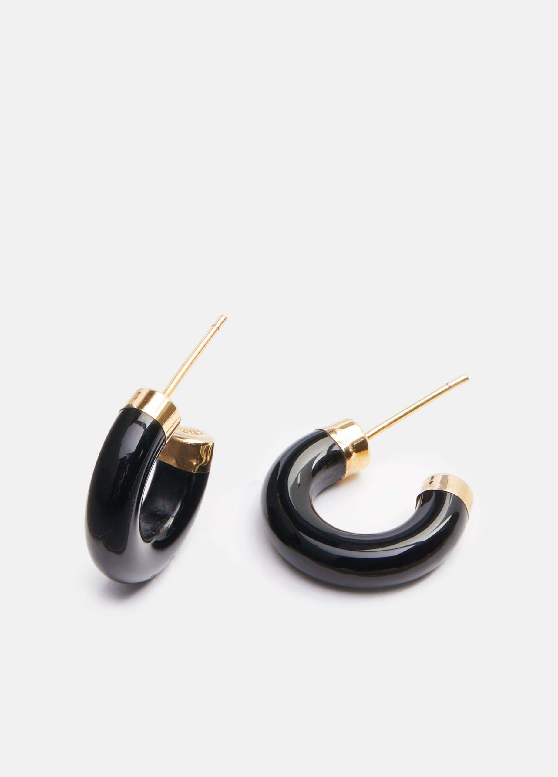 LOREN STEWART / Mini Stone Hoops Product Image