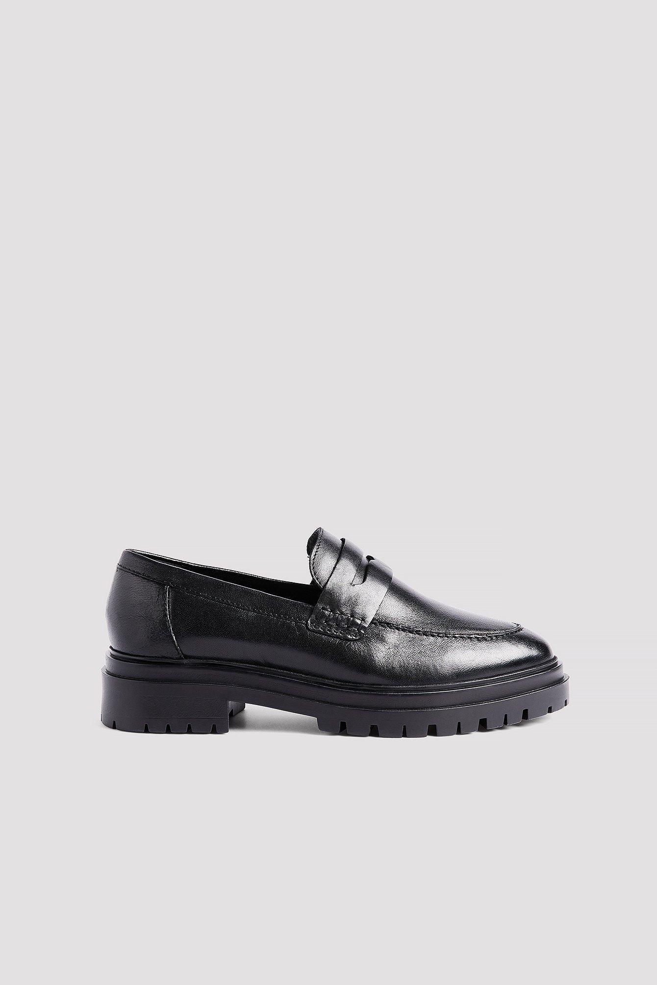 Leather Rounded Toe Loafers product image