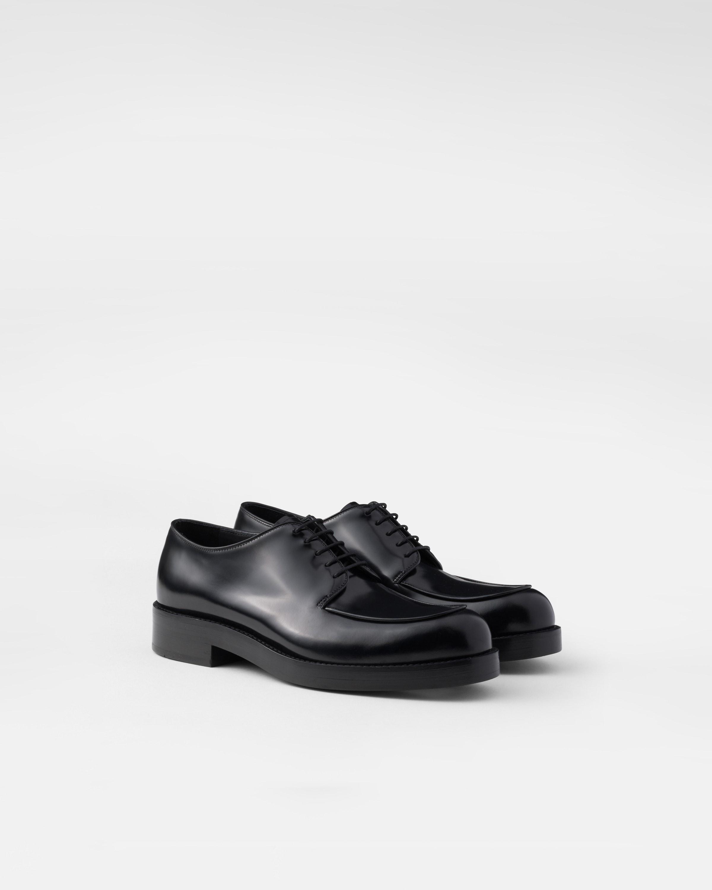 Brushed leather derby shoes Product Image