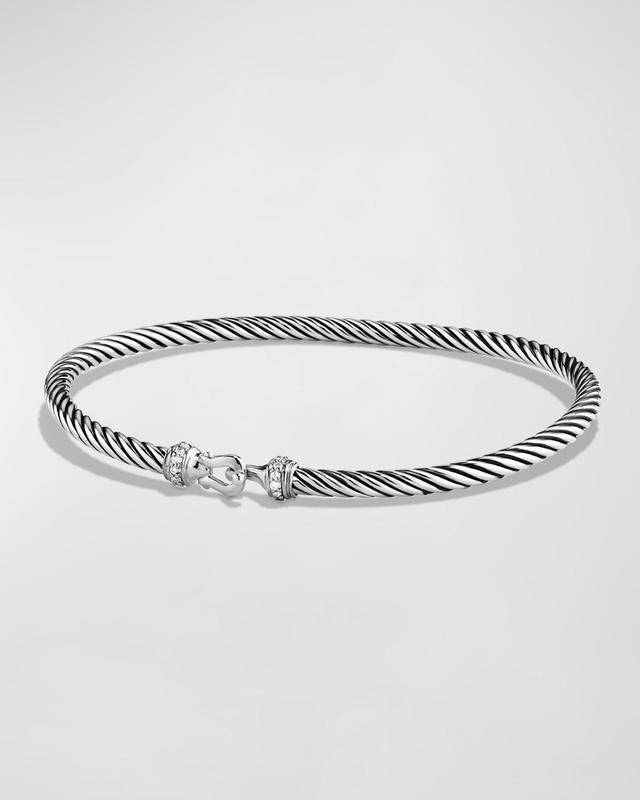 Womens Cable Buckle Bracelet with Diamonds/3mm Product Image