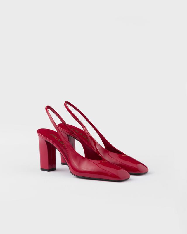 Patent leather slingback pumps Product Image