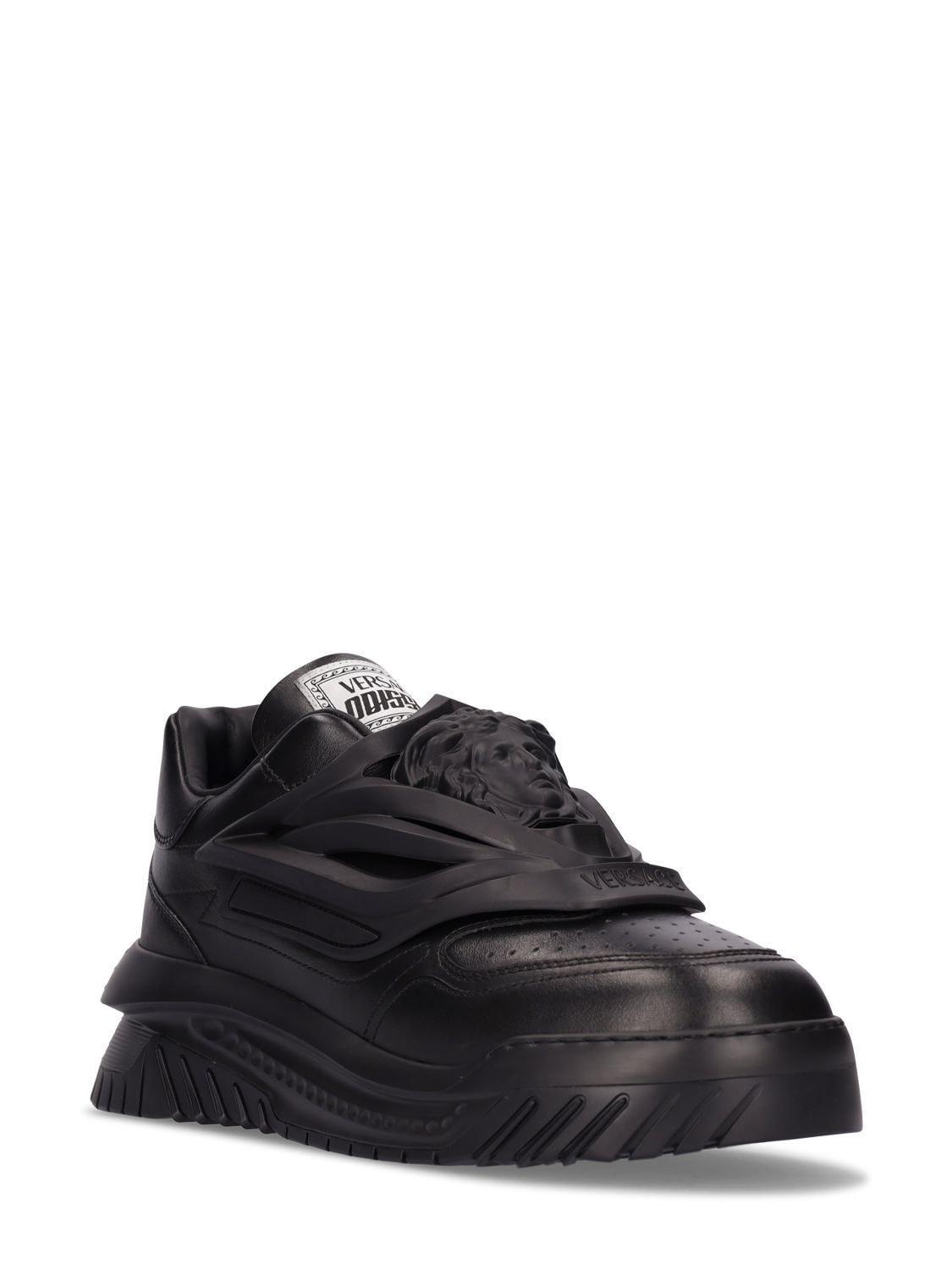 VERSACE Odissea Medusa Head Lace-up Sneakers In Black Product Image