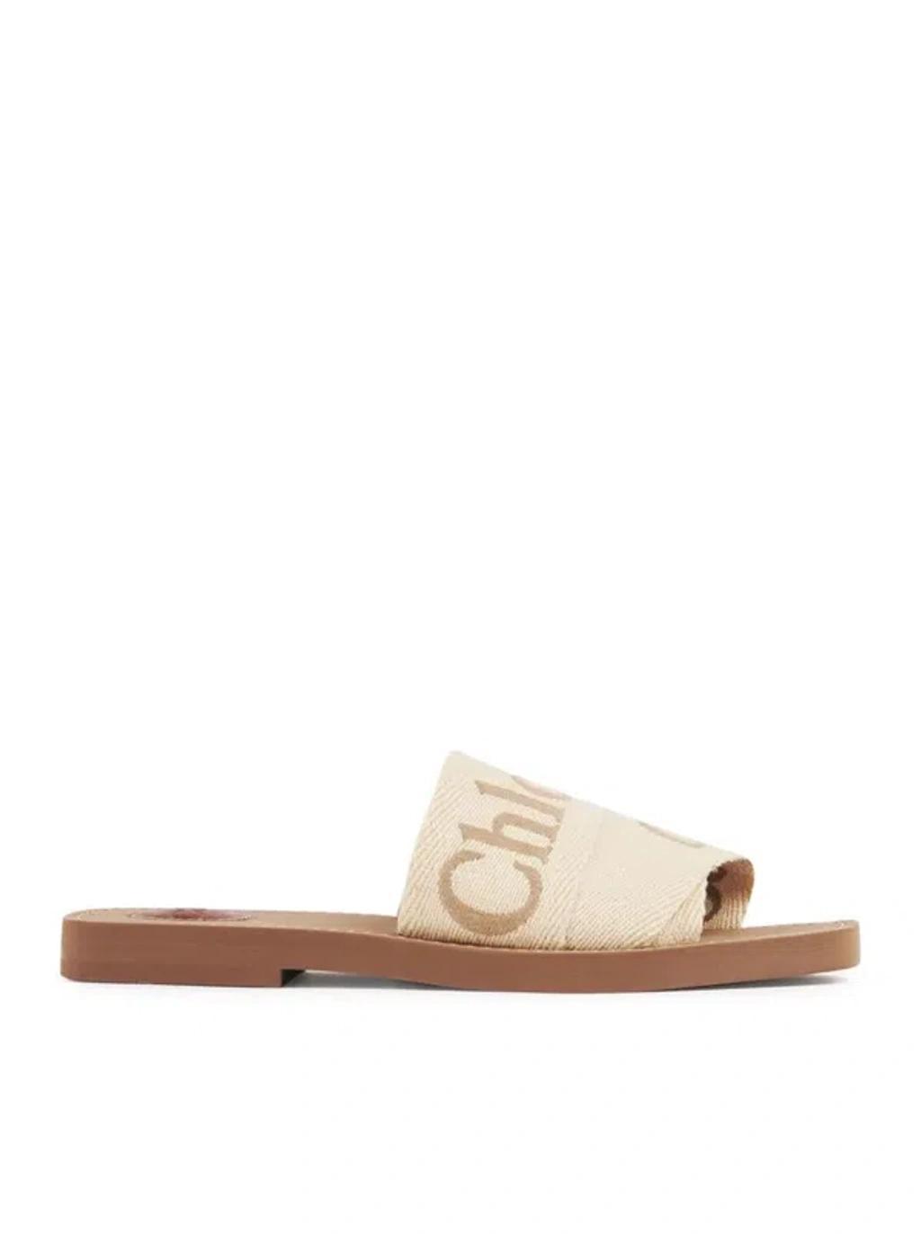 CHLOÉ Flat Sandals  Woman Color Beige Product Image