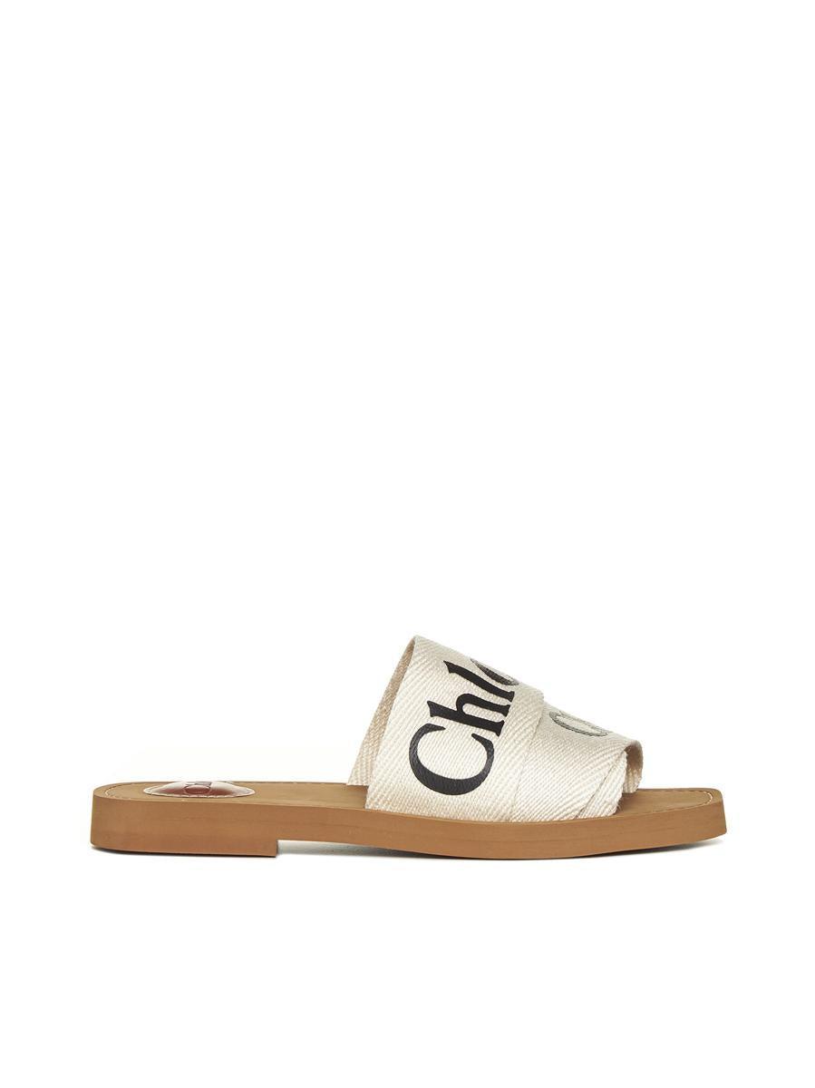 CHLOÉ Woody Sandal In White Product Image