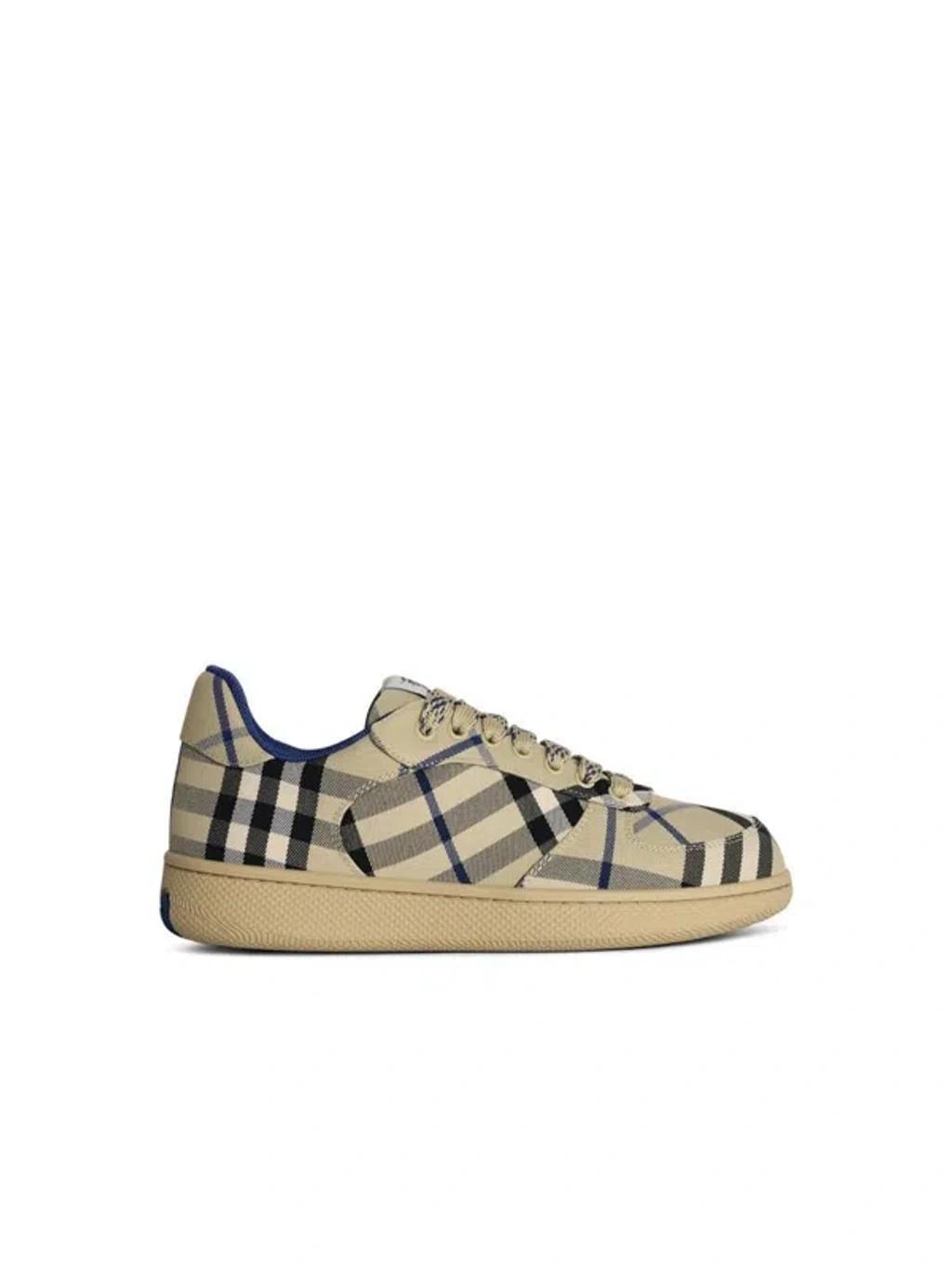 BURBERRY Mf Terrace Chk Sneacker Lichen Ip Check In Green Product Image